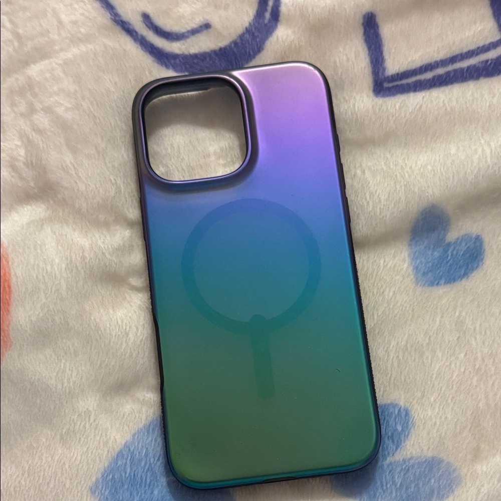 Gradient Purple and Green Phone Case with MagSafe